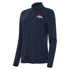 Denver Broncos Antigua Women's Bright Quarter-Zip Sweatshirt - Heather Navy on sale