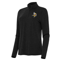 Minnesota Vikings Antigua Women's Bright Quarter-Zip Sweatshirt - Heather Black on sale