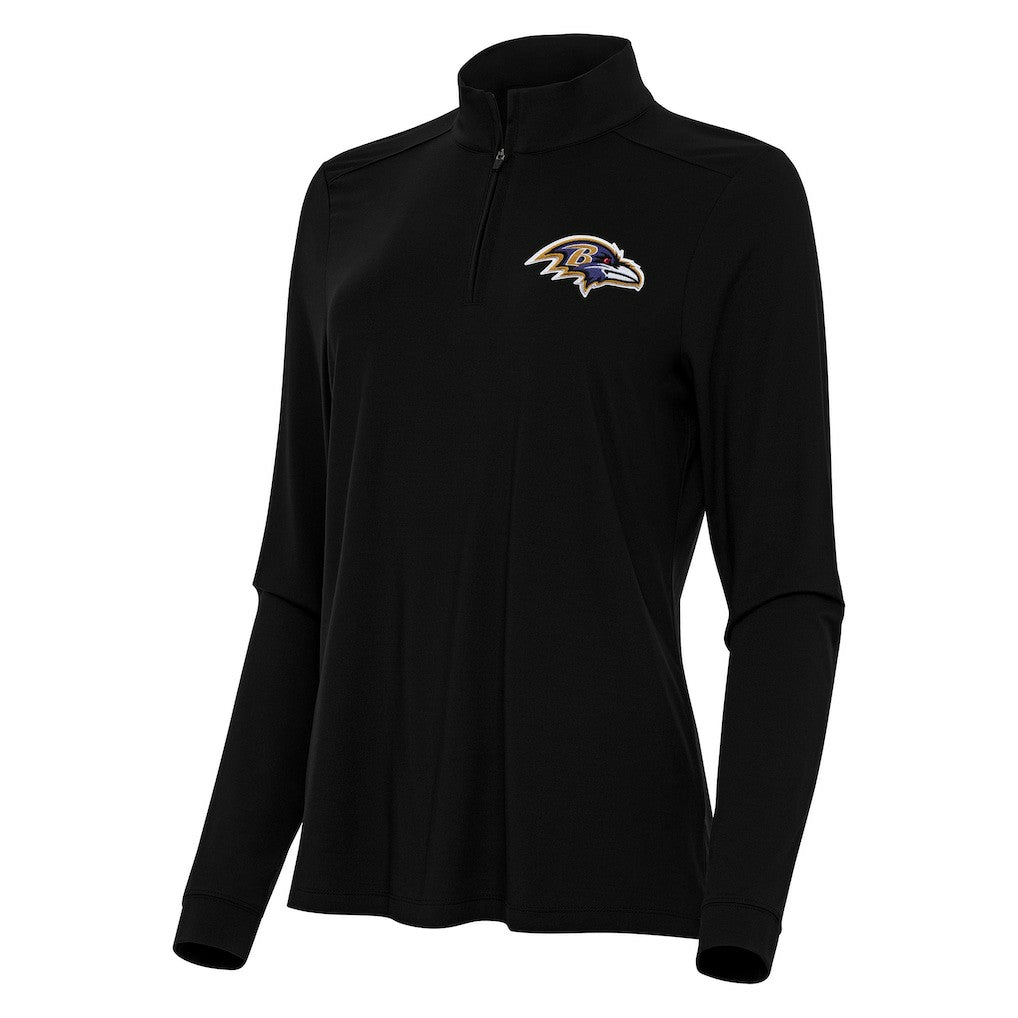 Baltimore Ravens Antigua Women's Intent Quarter-Zip Sweatshirt - Black online