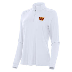 Washington Commanders Antigua Women's Intent Quarter-Zip Sweatshirt - White cheap