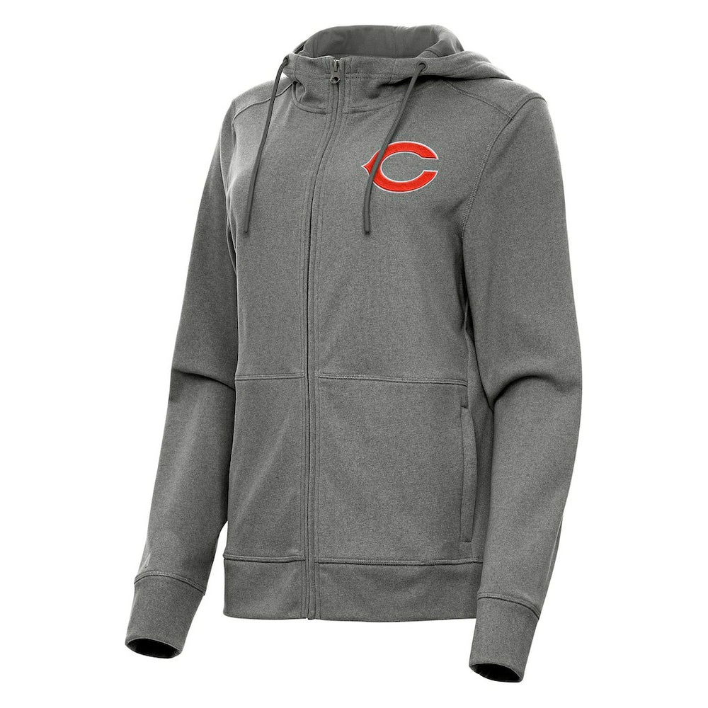 Chicago Bears Antigua Women's Seeker Full-Zip Hoodie Jacket - Heather Charcoal cheap