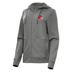 Cleveland Browns Antigua Women's Seeker Full-Zip Hoodie Jacket - Heather Charcoal for sale