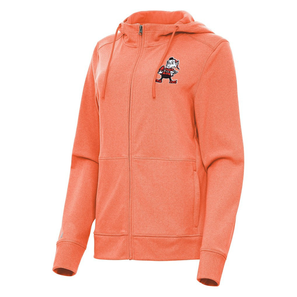 Cleveland Browns Antigua Women's Seeker Full-Zip Hoodie Jacket - Heather Orange outlet