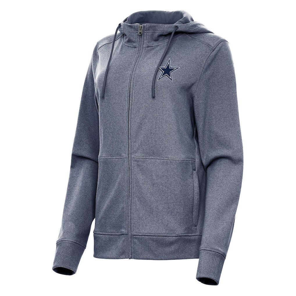 Dallas Cowboys Antigua Women's Seeker Full-Zip Hoodie Jacket - Heather Navy outlet
