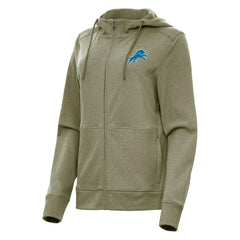 Detroit Lions Antigua Women's Seeker Full-Zip Hoodie Jacket - Heather Olive discount