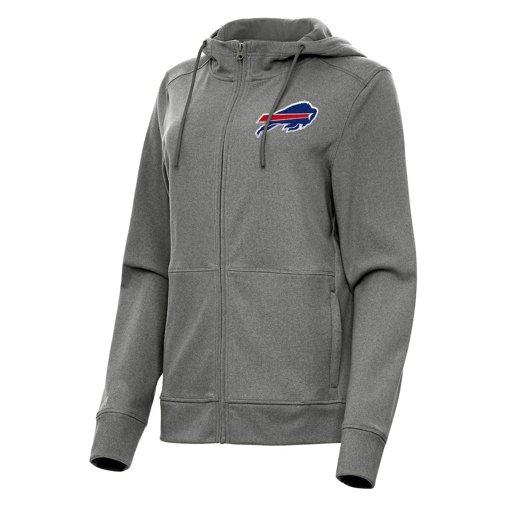 Buffalo Bills Antigua Women's Seeker Full-Zip Hoodie Jacket - Heather Charcoal on sale