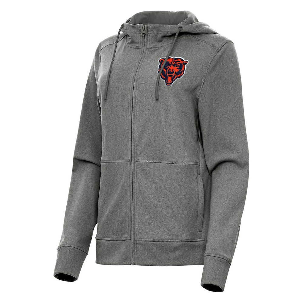 Chicago Bears Antigua Women's Seeker Full-Zip Hoodie Jacket - Heather Charcoal sale
