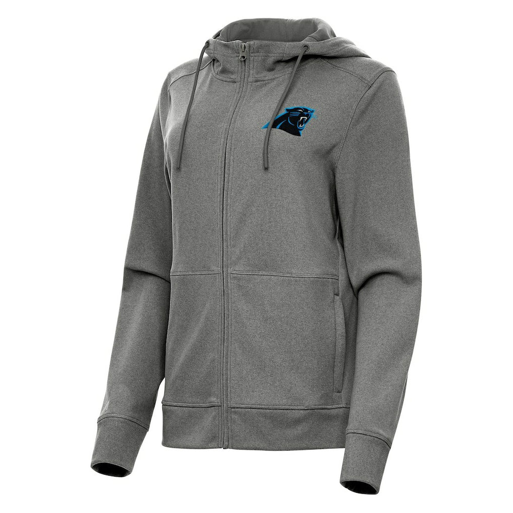 Carolina Panthers Antigua Women's Seeker Full-Zip Hoodie Jacket - Heather Charcoal sale