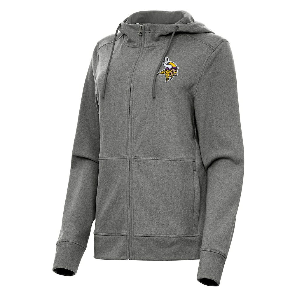 Minnesota Vikings Antigua Women's Seeker Full-Zip Hoodie Jacket - Heather Charcoal sale