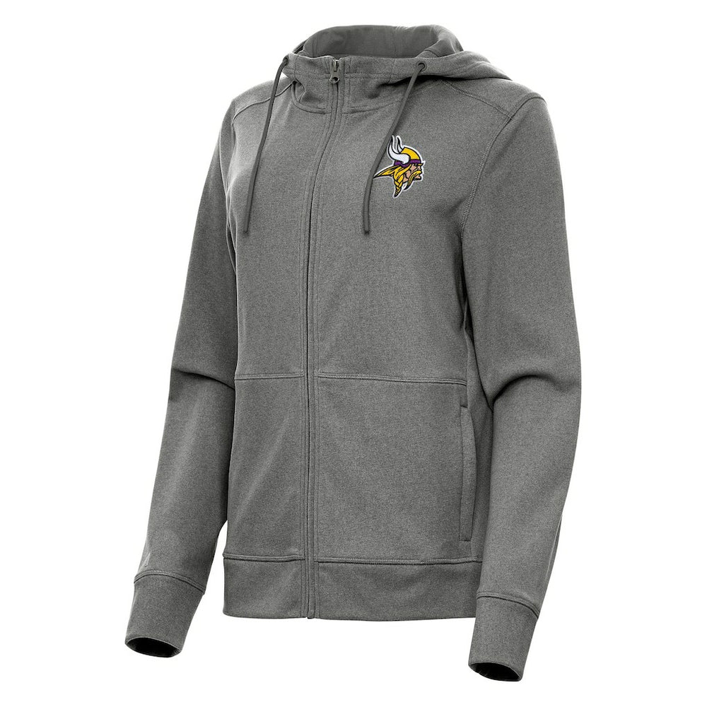 Minnesota Vikings Antigua Women's Seeker Full-Zip Hoodie Jacket - Heather Charcoal sale