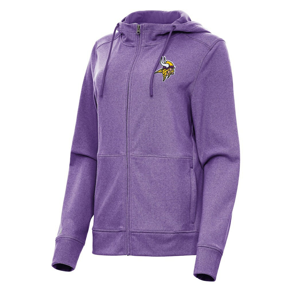 Minnesota Vikings Antigua Women's Seeker Full-Zip Hoodie Jacket - Heather Purple for sale