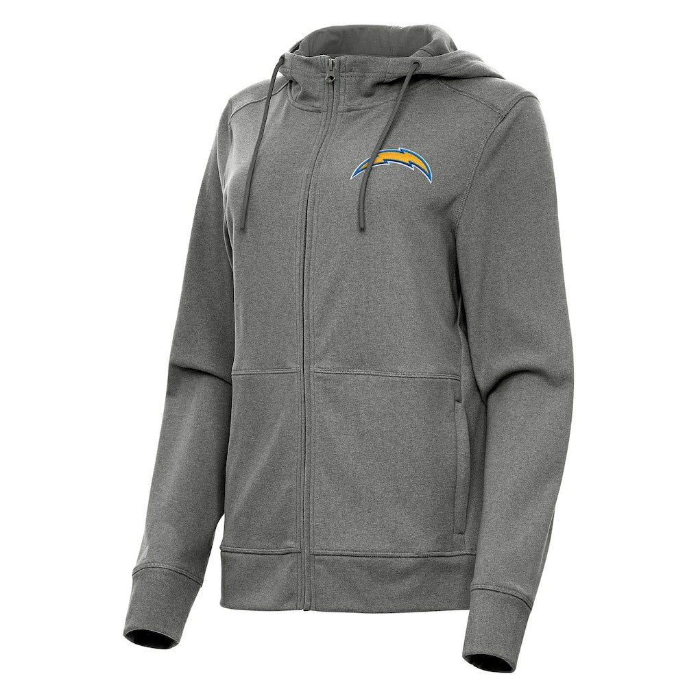 Los Angeles Chargers Antigua Women's Seeker Full-Zip Hoodie Jacket - Heather Charcoal online