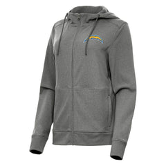 Los Angeles Chargers Antigua Women's Seeker Full-Zip Hoodie Jacket - Heather Charcoal online