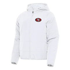 San Francisco 49ers Antigua Women's Universe Full-Zip Hoodie Jacket - White on sale