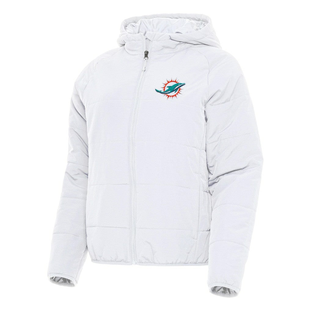 Miami Dolphins Antigua Women's Universe Full-Zip Hoodie Jacket - White cheap
