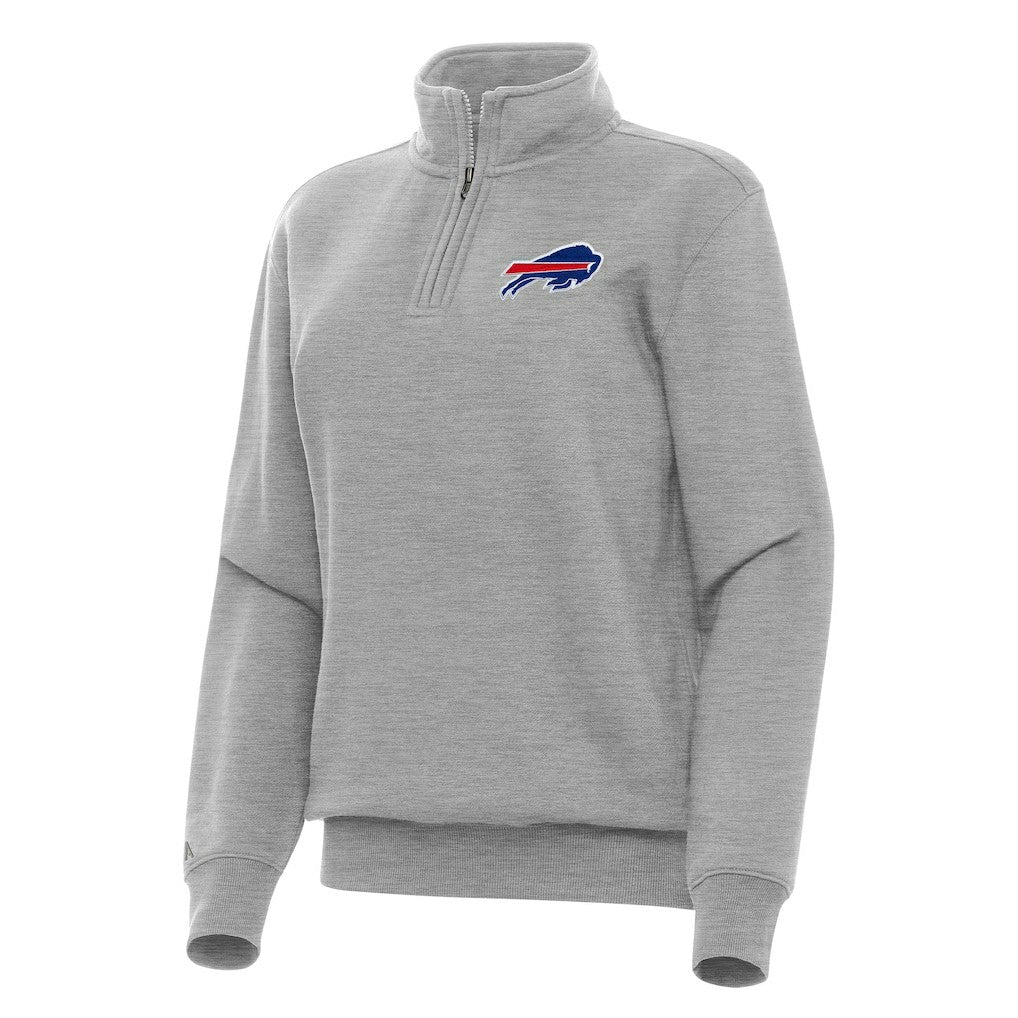 Buffalo Bills Antigua Women's Victory Quarter-Zip Top - Heather Gray sale