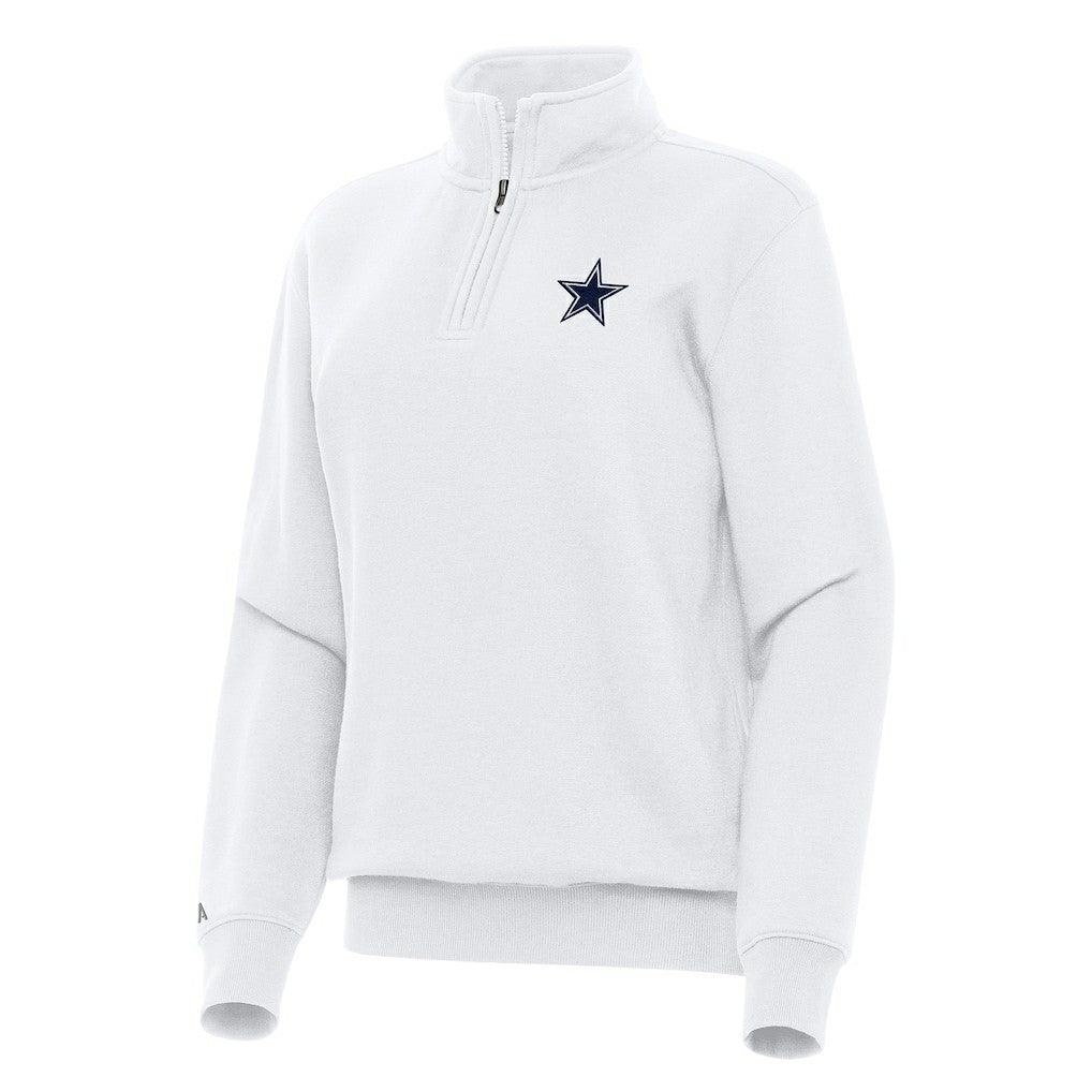 Dallas Cowboys Antigua Women's Victory Quarter-Zip Top - White online