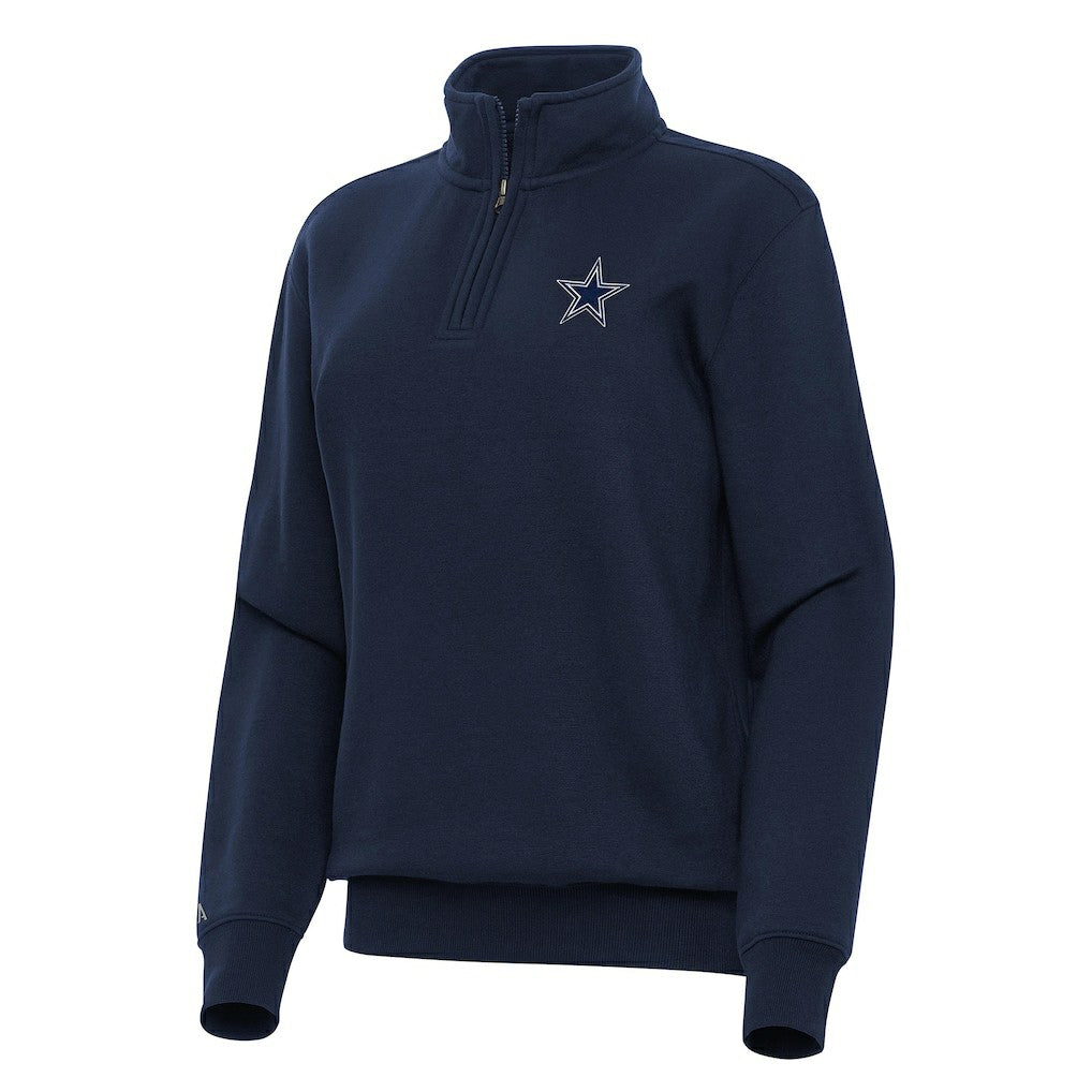 Dallas Cowboys Antigua Women's Victory Quarter-Zip Top - Navy for sale