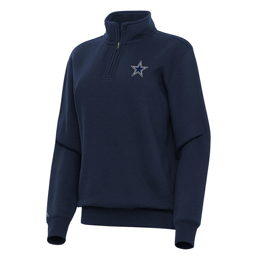 Dallas Cowboys Antigua Women's Victory Quarter-Zip Top - Navy for sale