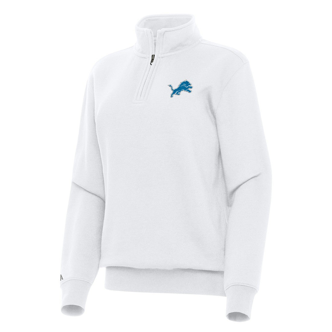 Detroit Lions Antigua Women's Victory Quarter-Zip Top - White sale