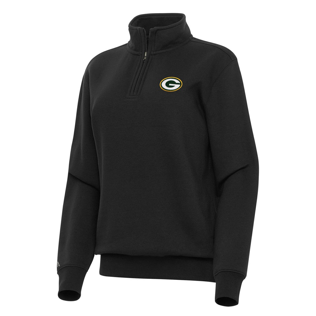 Green Bay Packers Antigua Women's Victory Quarter-Zip Top - Black cheap