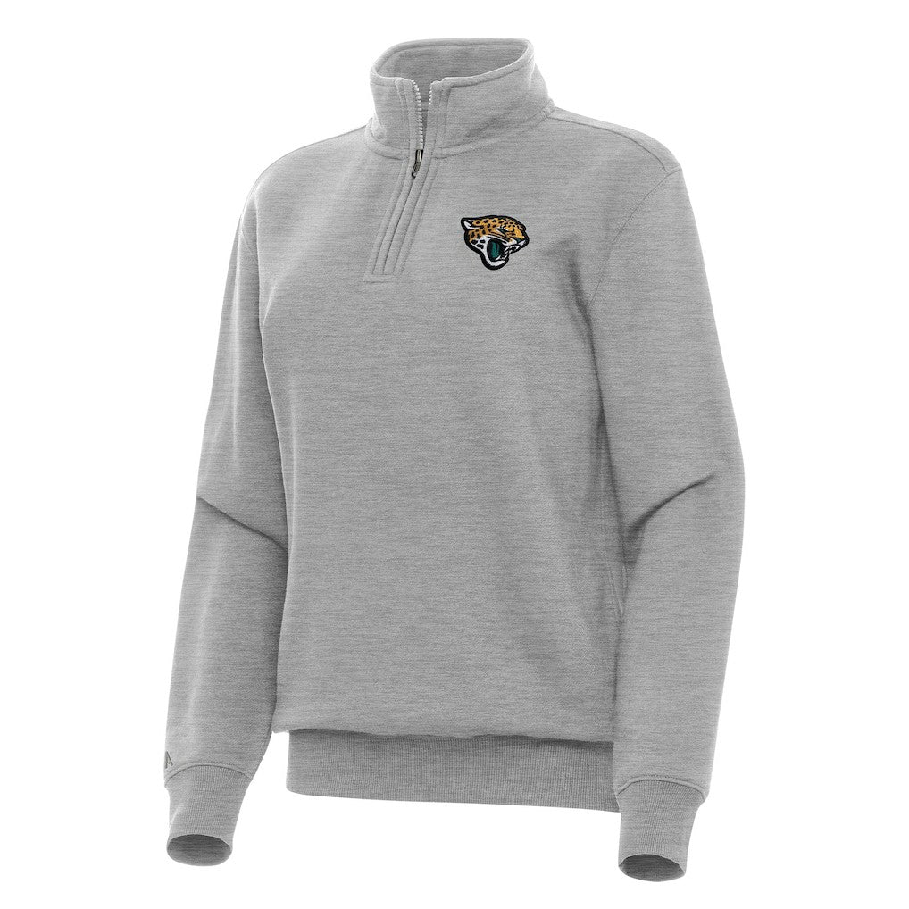 Jacksonville Jaguars Antigua Women's Victory Quarter-Zip Top - Heather Gray outlet