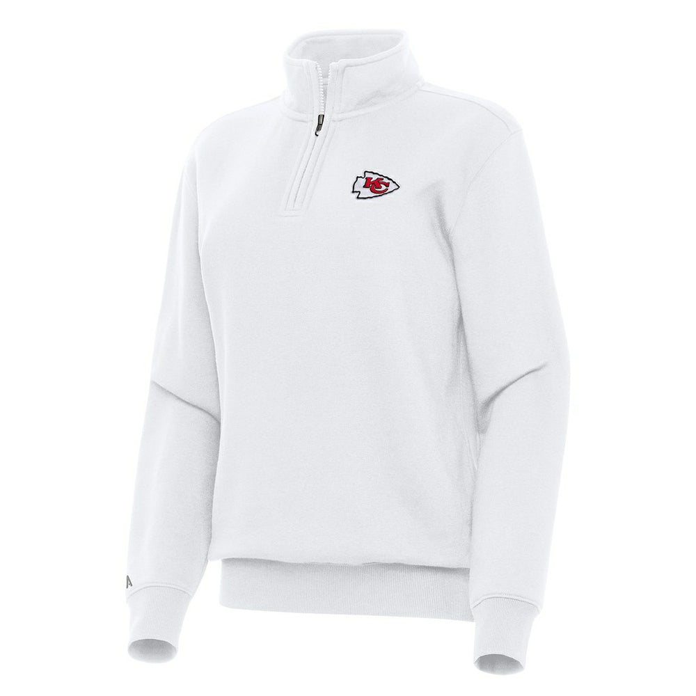 Kansas City Chiefs Antigua Women's Victory Quarter-Zip Top - White cheap