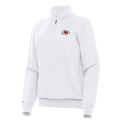 Kansas City Chiefs Antigua Women's Victory Quarter-Zip Top - White cheap