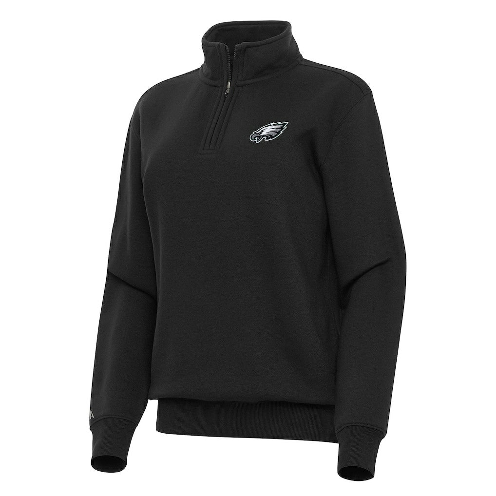 Philadelphia Eagles Antigua Women's Victory Quarter-Zip Top - Black outlet