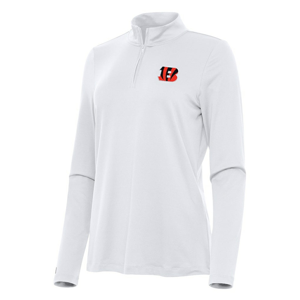 Cincinnati Bengals Antigua Women's Reprocess Quarter-Zip Top - White outlet