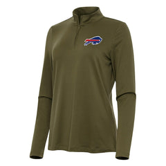 Buffalo Bills Antigua Women's Reprocess Quarter-Zip Top - Olive online