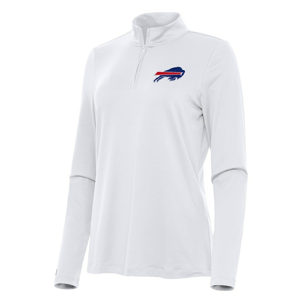 Buffalo Bills Antigua Women's Reprocess Quarter-Zip Top - White outlet