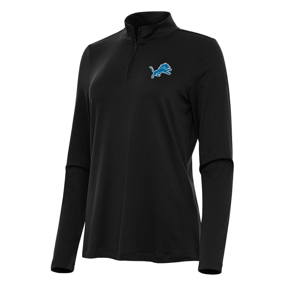 Detroit Lions Antigua Women's Reprocess Quarter-Zip Top - Black on sale
