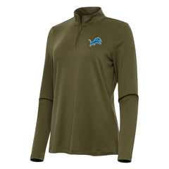 Detroit Lions Antigua Women's Reprocess Quarter-Zip Top - Olive sale