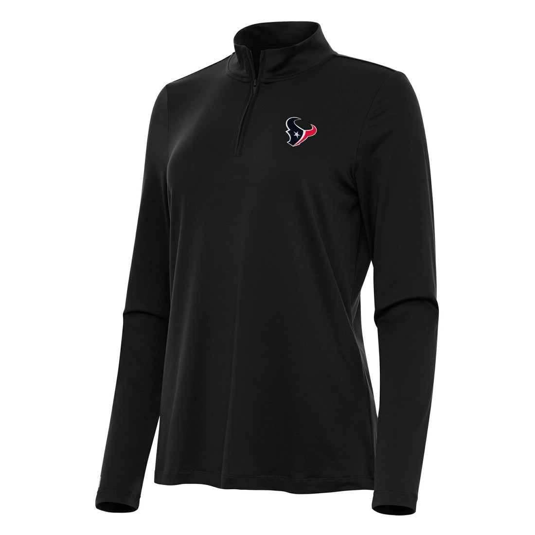 Houston Texans Antigua Women's Reprocess Quarter-Zip Top - Black discount