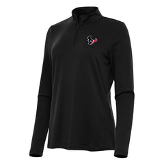 Houston Texans Antigua Women's Reprocess Quarter-Zip Top - Black discount