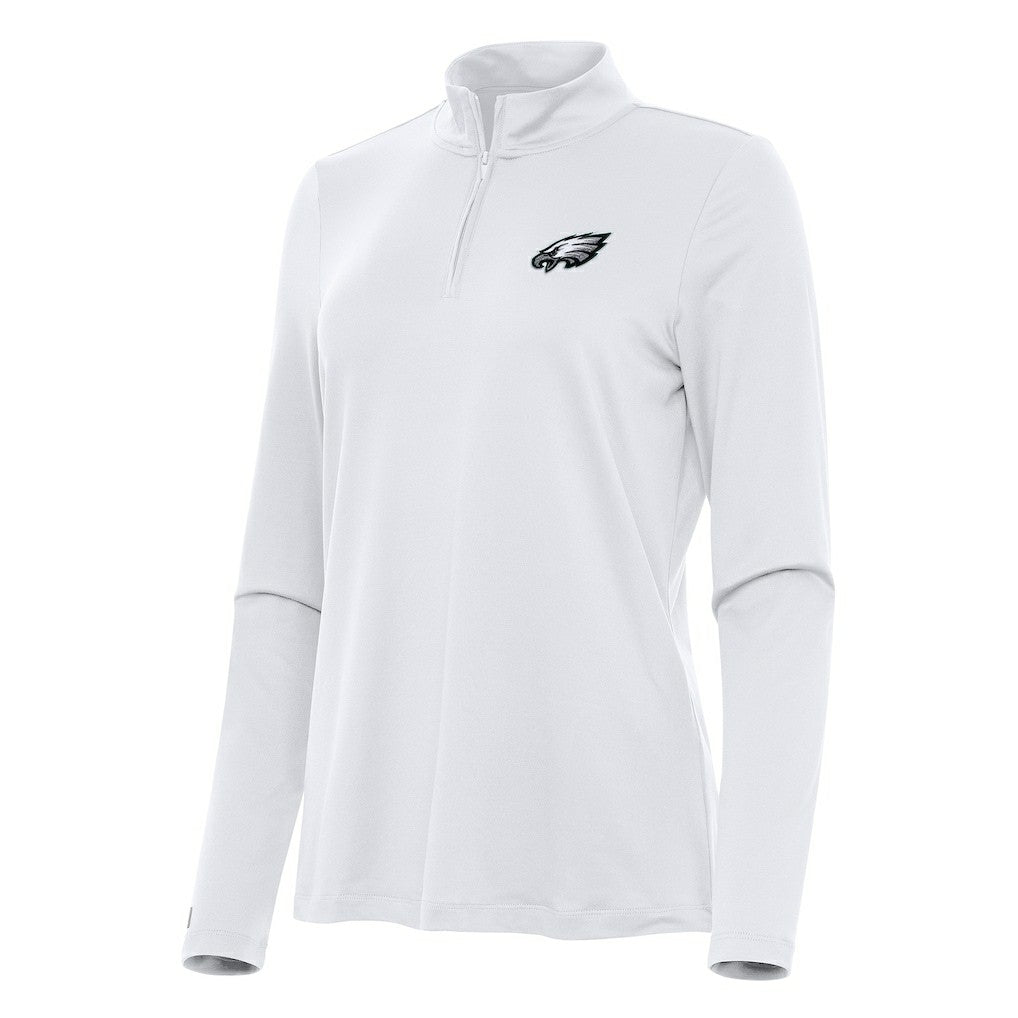 Philadelphia Eagles Antigua Women's Reprocess Quarter-Zip Top - White discount