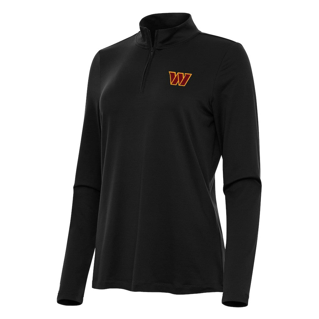 Washington Commanders Antigua Women's Reprocess Quarter-Zip Top - Black sale