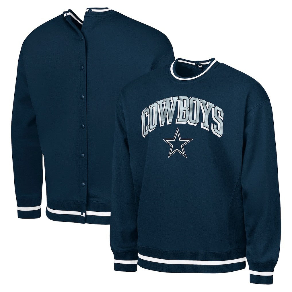 Dallas Cowboys G-III Sports by Carl Banks Adaptive Blocker Fleece Pullover Sweatshirt - Navy cheap