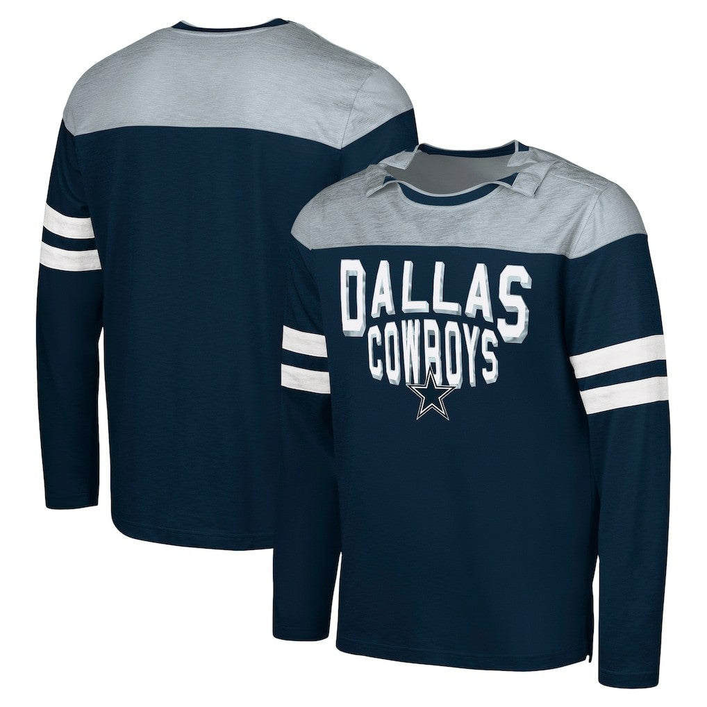 Dallas Cowboys G-III Sports by Carl Banks Adaptive Hail Mary Long Sleeve T-Shirt - Navy/Silver sale