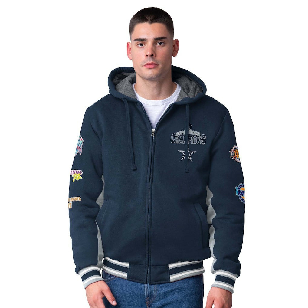 Dallas Cowboys G-III Sports by Carl Banks No Huddle Commemorative Full-Zip Hoodie Jacket - Navy discount