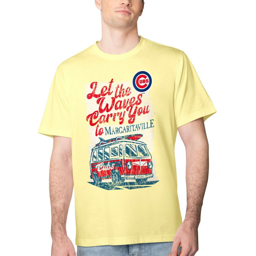 Chicago Cubs Margaritaville Bus Waves Graphic T-Shirt - Yellow