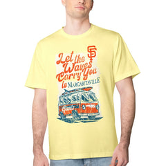San Francisco Giants Margaritaville Bus Waves Graphic T-Shirt - Yellow
