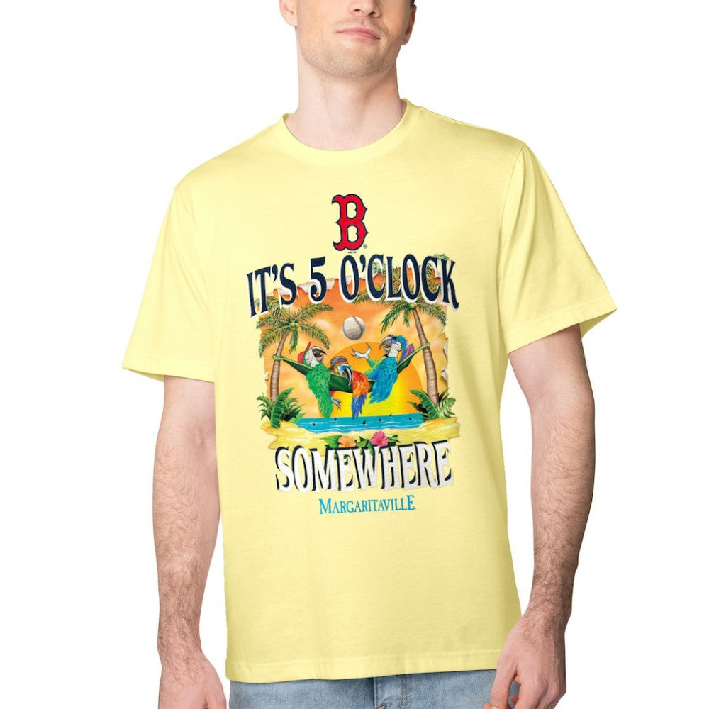 Boston Red Sox Margaritaville Five O'Clock Graphic T-Shirt - Yellow