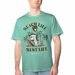 Milwaukee Brewers Margaritaville Beach Hut Graphic T-Shirt - Mint