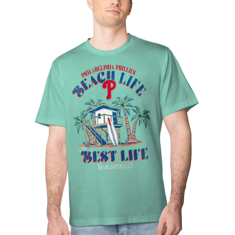 Philadelphia Phillies Margaritaville Beach Hut Graphic T-Shirt - Mint
