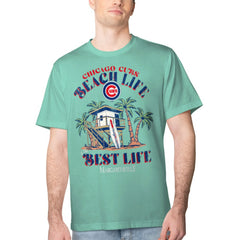 Chicago Cubs Margaritaville Beach Hut Graphic T-Shirt - Mint