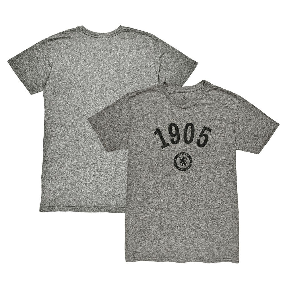 Chelsea 1863FC Established Year Vintage Tri-Blend T-Shirt - Heather Gray cheap