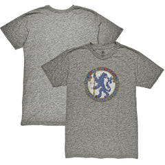 Chelsea 1863FC Retro Badge Vintage Tri-Blend T-Shirt - Heather Gray shop