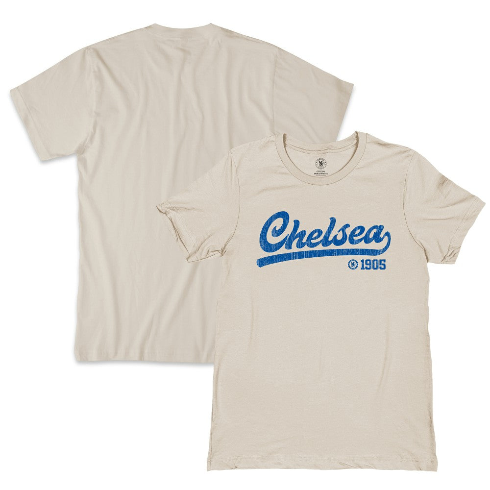 Chelsea 1863FC Script T-Shirt - Tan outlet